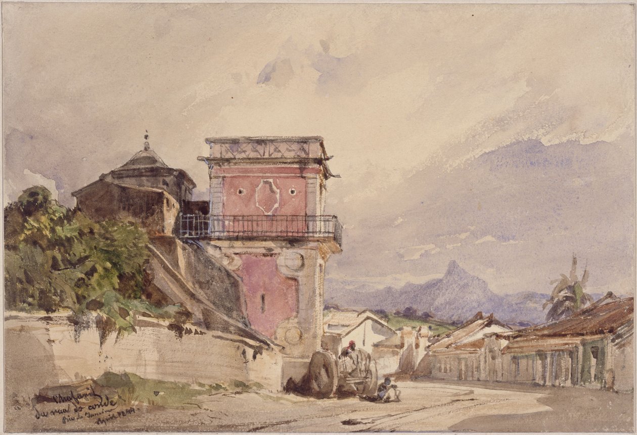 Rua do Conden suihkulähde. Rio de Janeiro tekijältä Eduard Hildebrandt