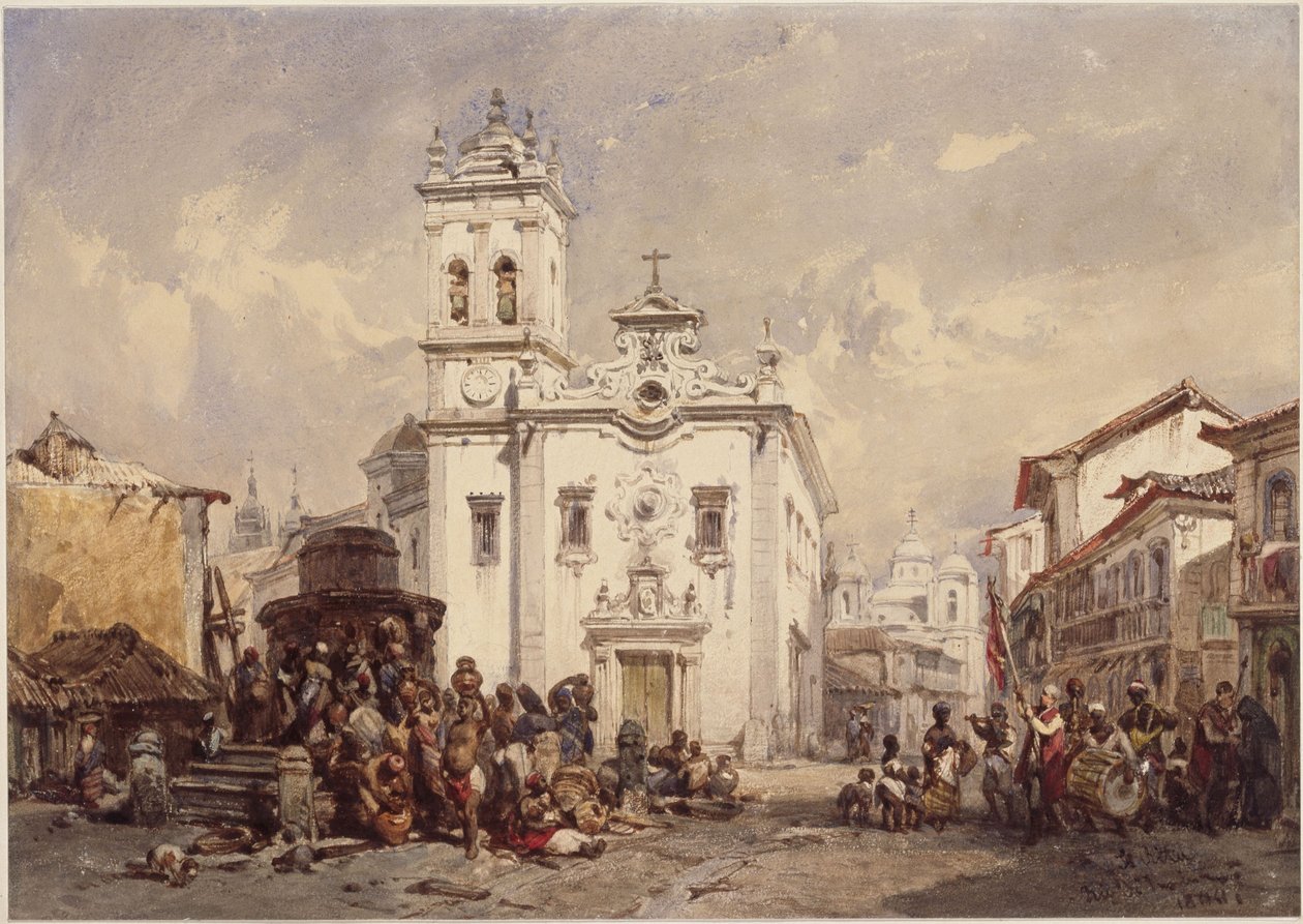 Pyhän Ritan kirkko. Rio de Janeiro tekijältä Eduard Hildebrandt