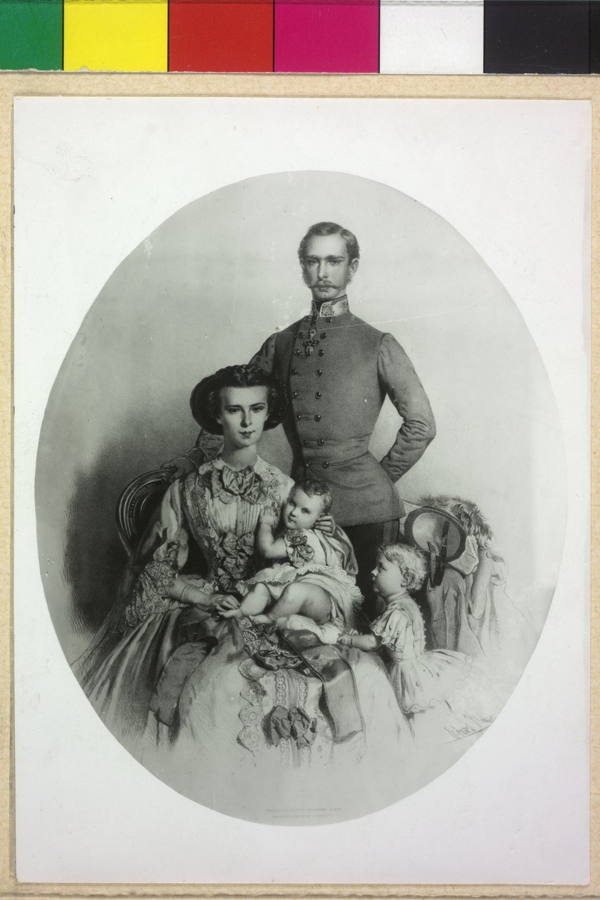 Itävallan keisari perheen kanssa Franz Joseph I tekijältä Eduard Kaiser