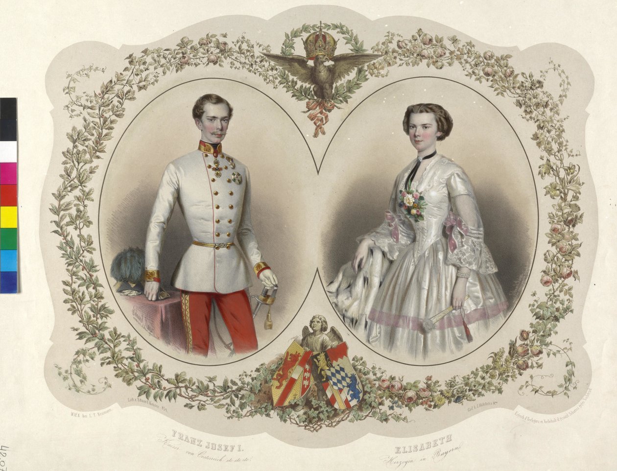 Franz Joseph I Itävallan keisari - Elisabeth, Baijerin herttuatar tekijältä Eduard Kaiser