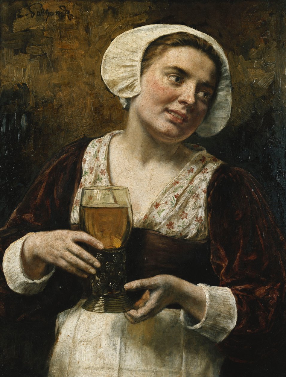 Palveleva piika, tekijältä Eduard Karl Franz von Gebhardt