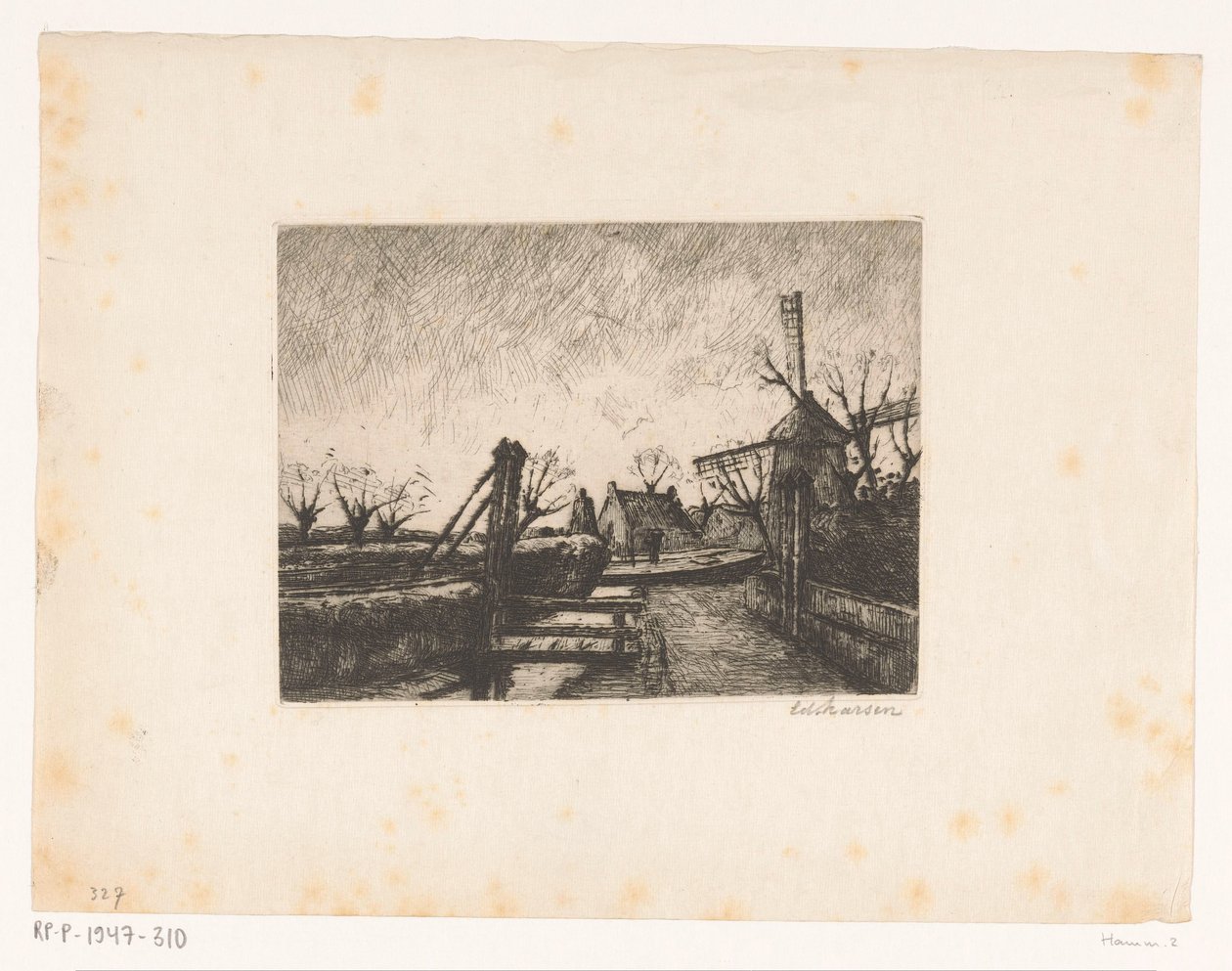 Polku sillalla ojaa pitkin tekijältä Eduard Karsen (signed by artist)