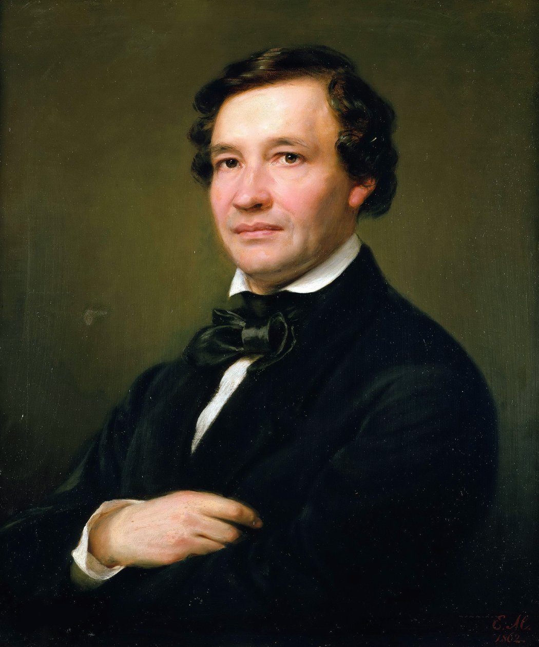 Pianisti ja säveltäjä Wilhelm Taubertin muotokuva 1811-1891, 1862. tekijältä Eduard Magnus
