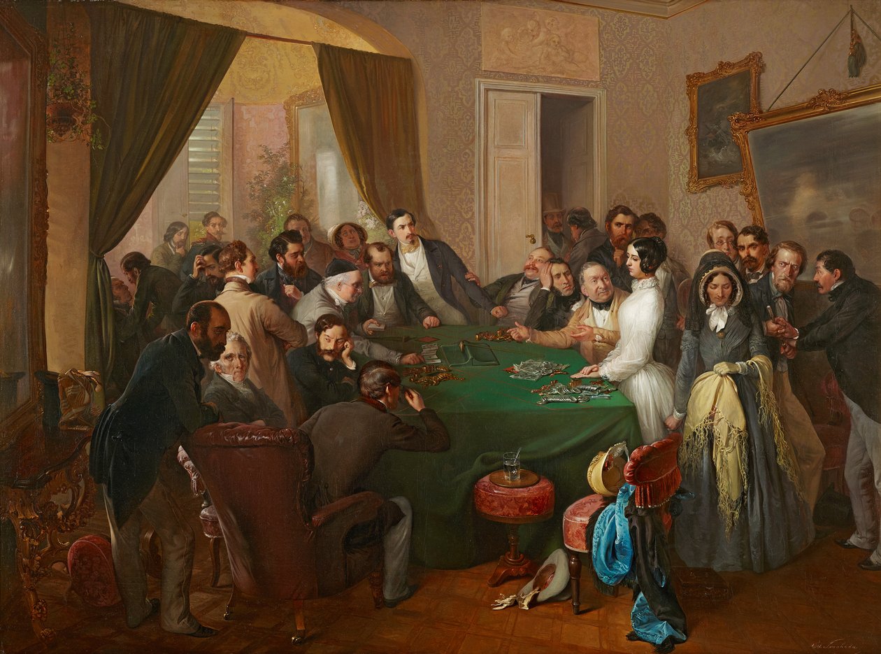 Will Bank Gambling, 1840. tekijältä Eduard Swoboda