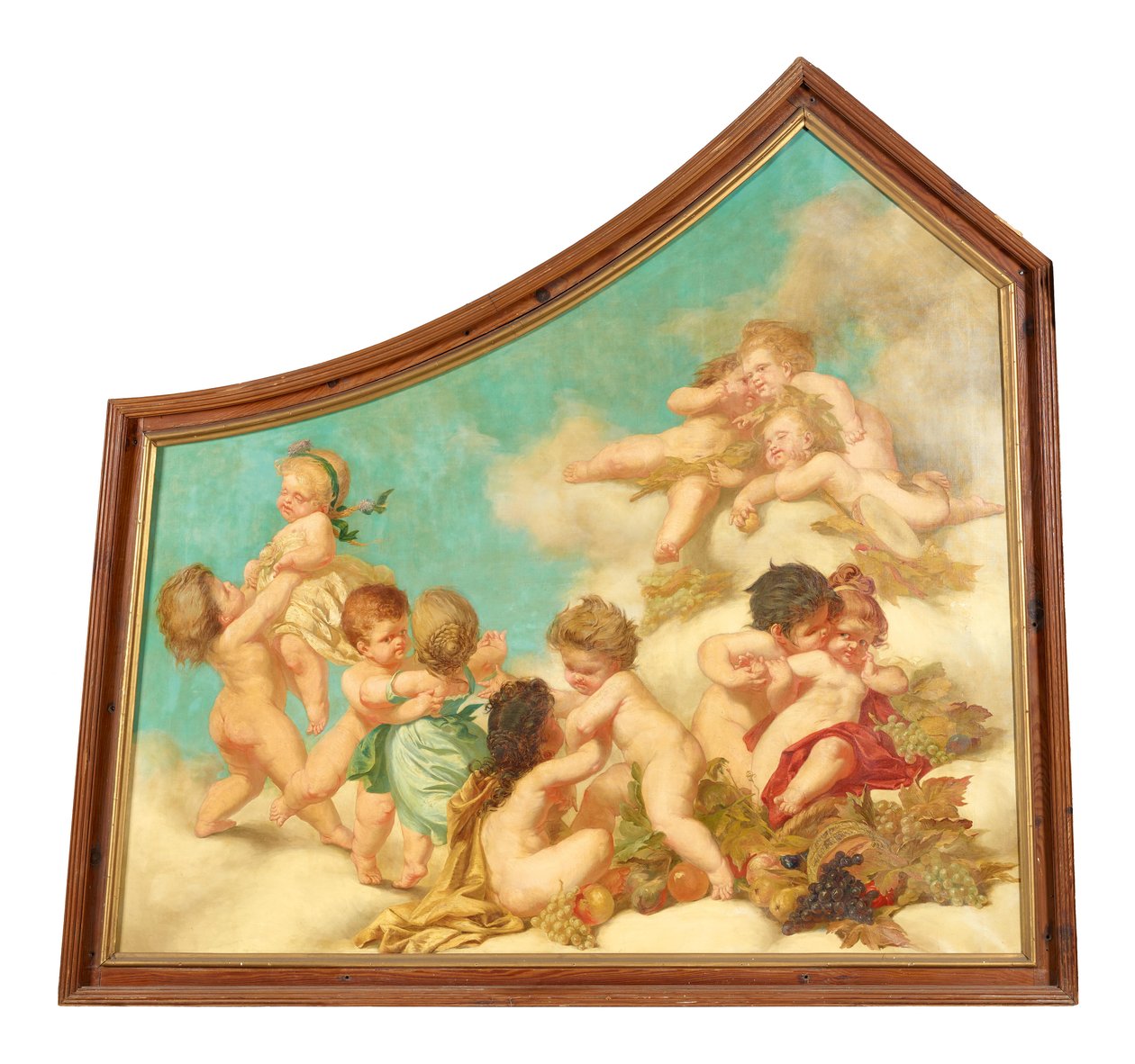 Osa kattomaalauksesta (putti-allegorioita). tekijältä Eduard Theodor Ritter von Grützner