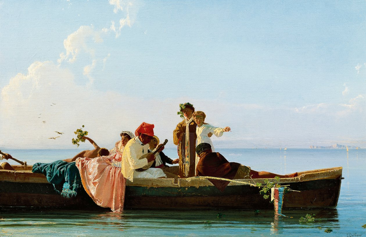 Frisiosta Saint Luciaan, Edoardo Dalbono, noin 1866, öljy kankaalle tekijältä Eduardo Dalbono