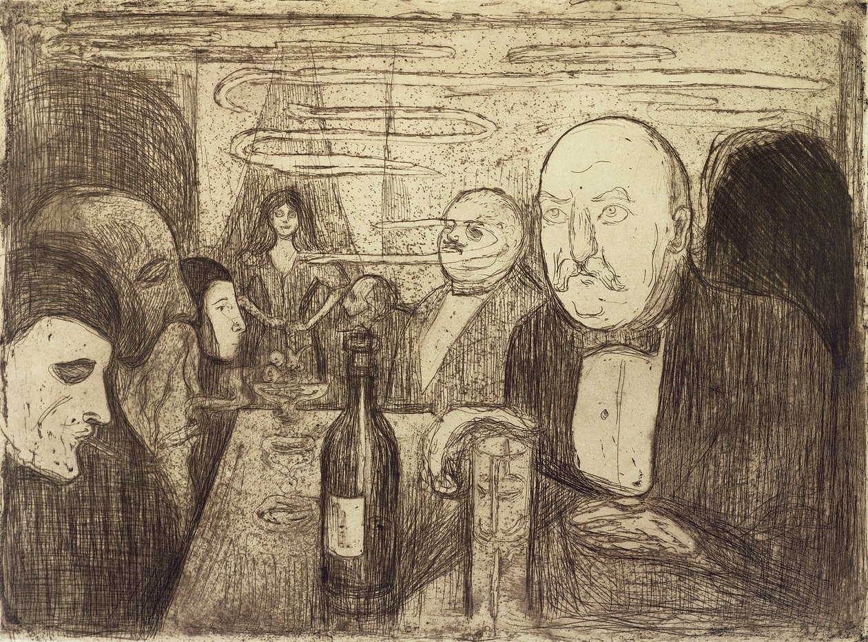Christiana, Boheme II, 1895 (kuivakärki) tekijältä Edvard Munch