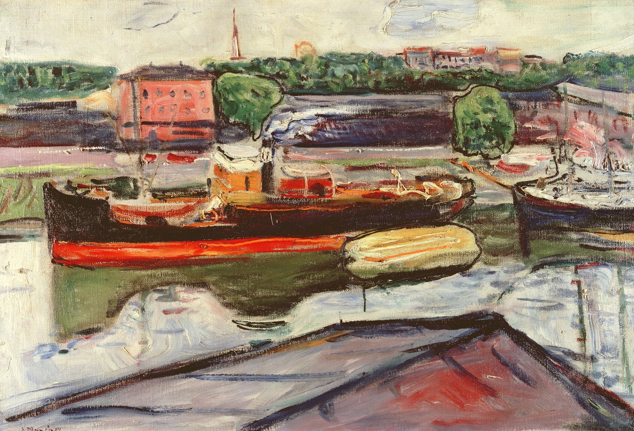 Lyypekin muotokuva höyrylaivan kanssa tekijältä Edvard Munch