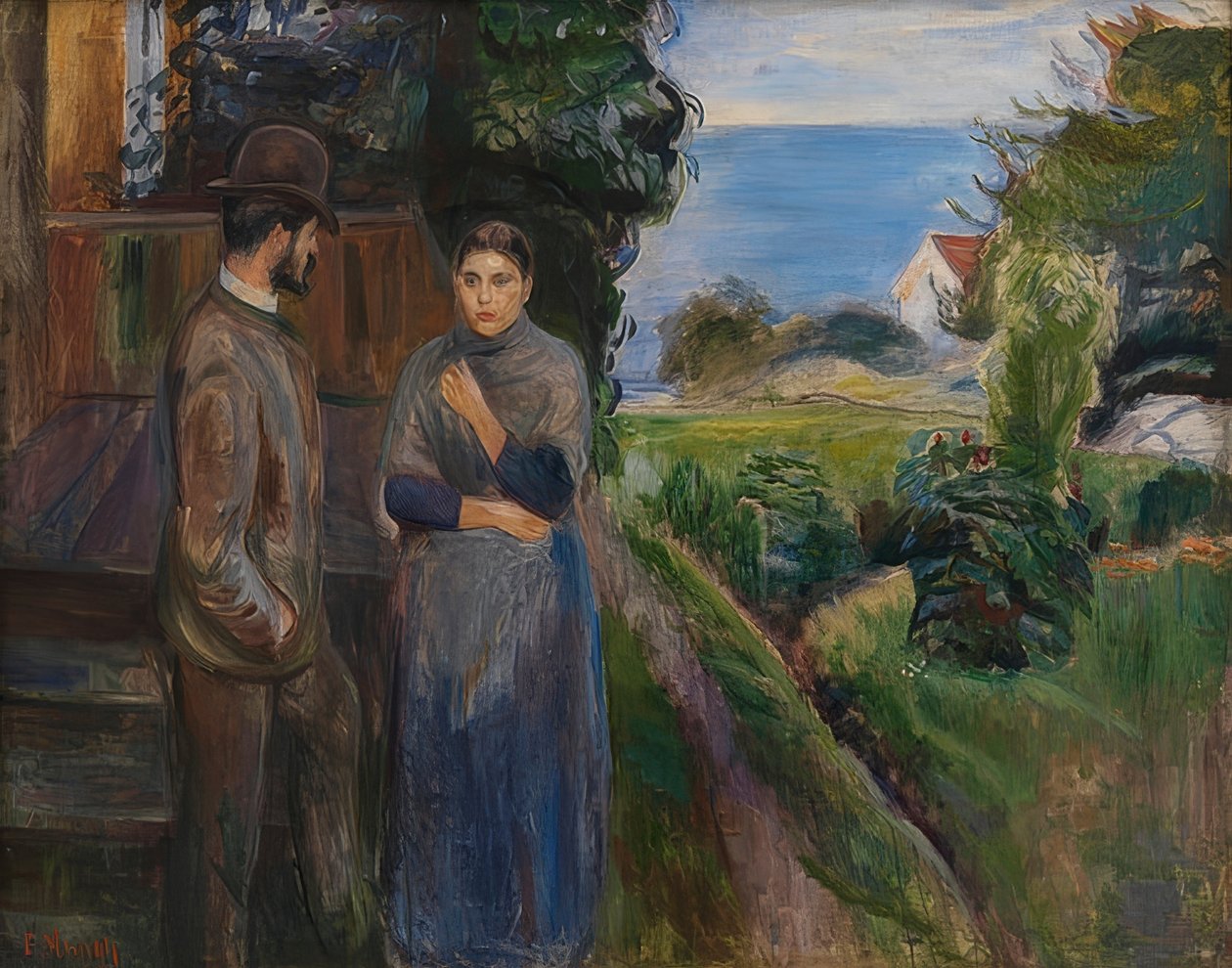 Iltapuhetta. 1889 tekijältä Edvard Munch