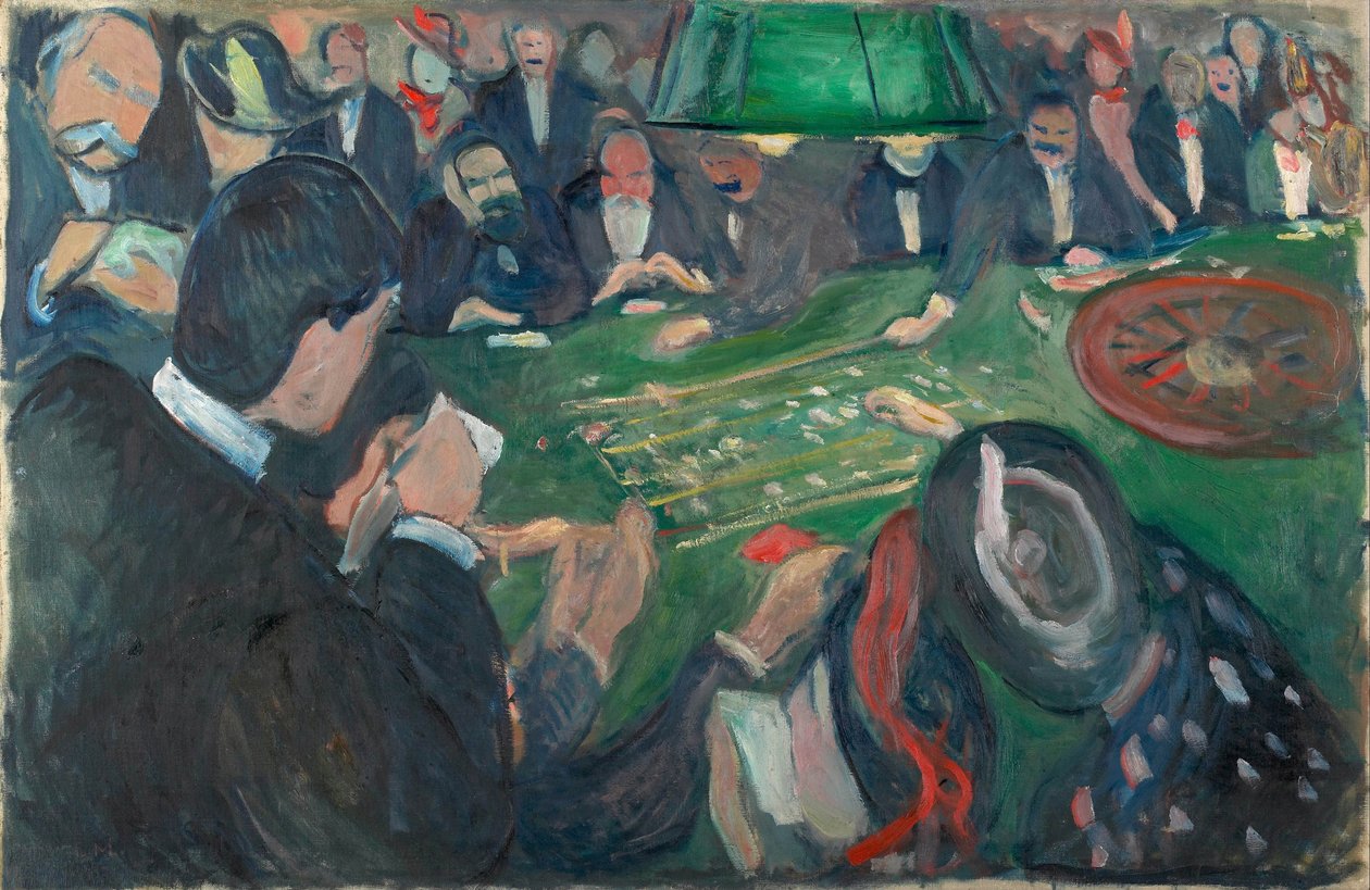 Rulettipöydässä Monte Carlossa par Munch, Edvard (1863-1944). Öljy kankaalle, koko: 74x116 tekijältä Edvard Munch
