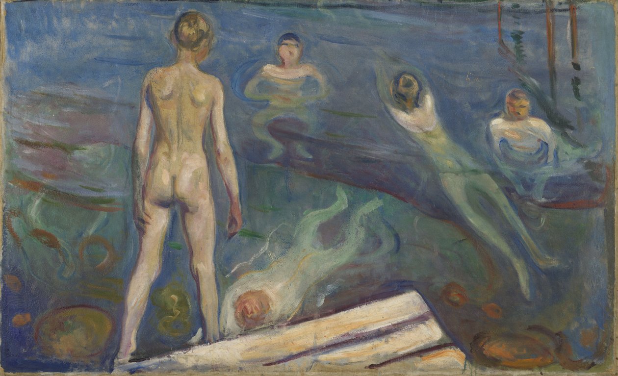 Bathing Boys (öljy kankaalle) tekijältä Edvard Munch