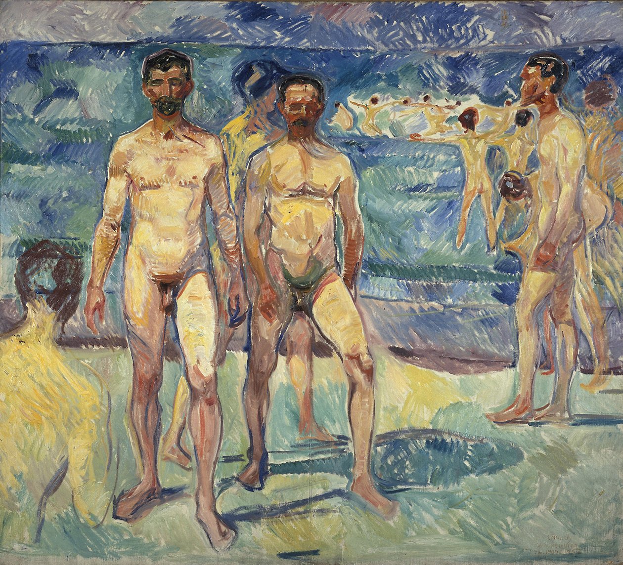 Kylpevät miehet tekijältä Edvard Munch