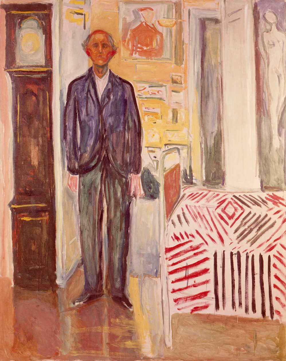 Kellon ja sängyn välissä tekijältä Edvard Munch