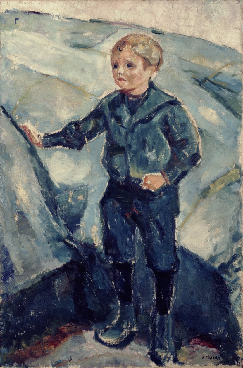 Poika sinisessä, noin 1900 tekijältä Edvard Munch