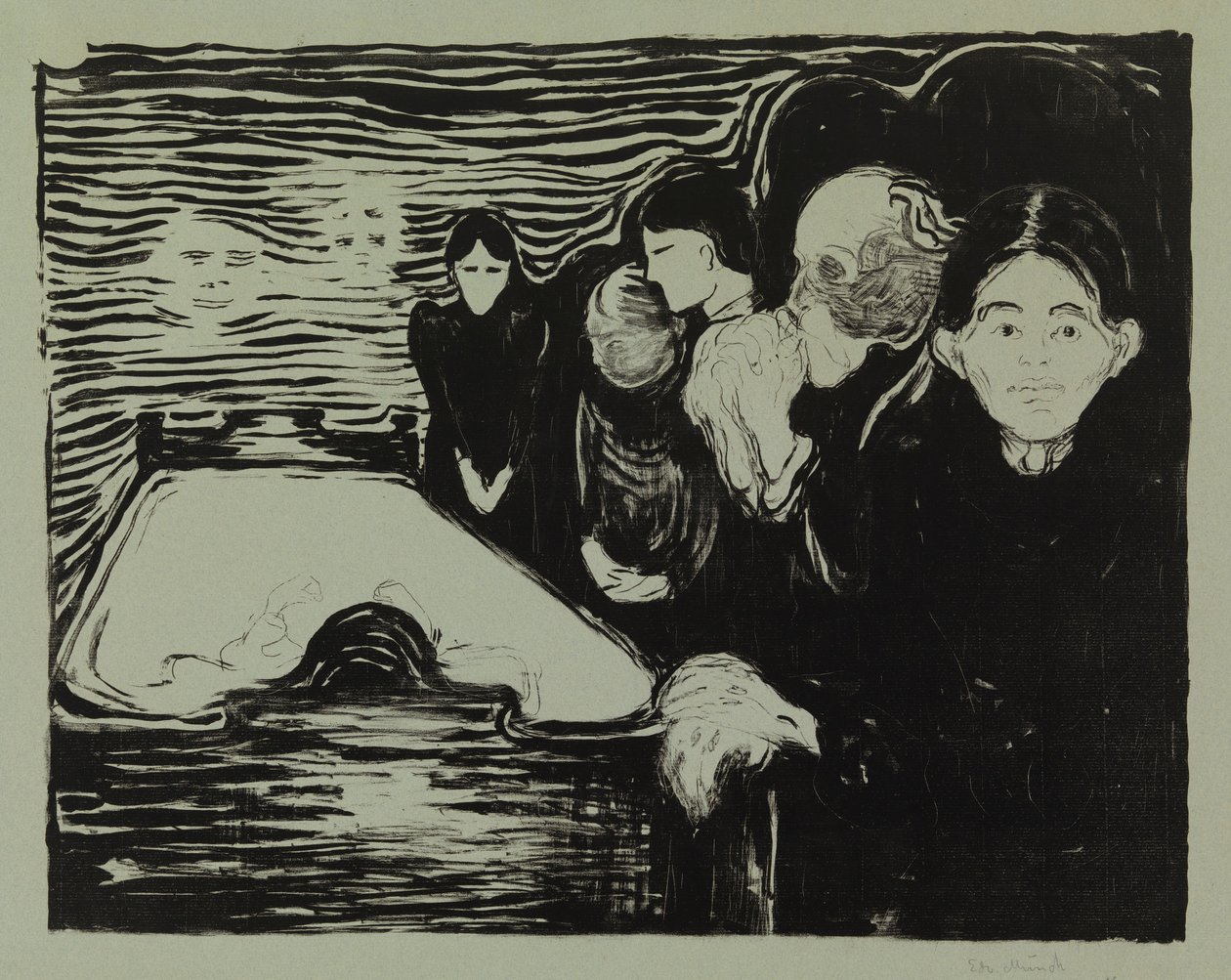 Kuolinvuoteen äärellä tekijältä Edvard Munch
