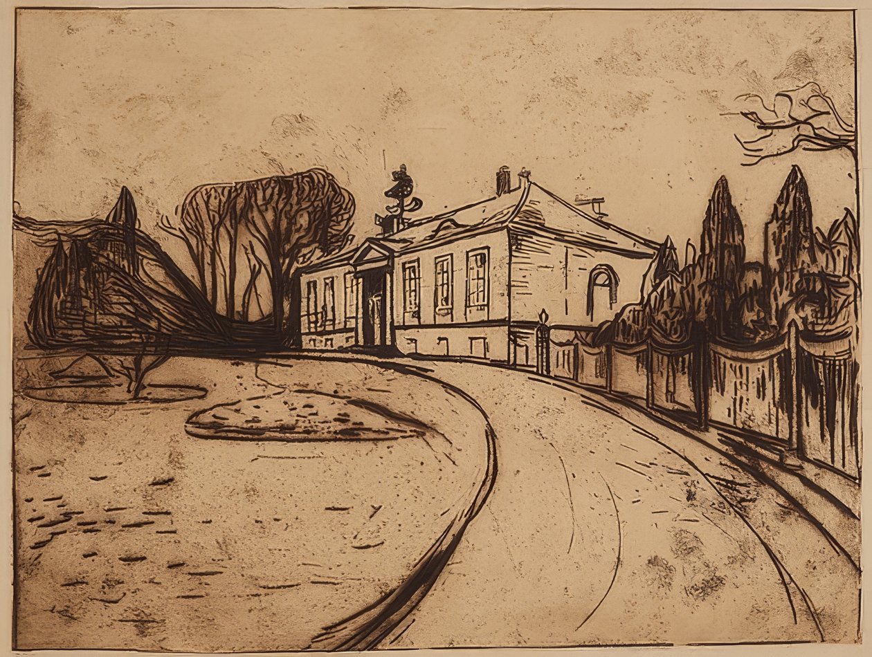 Talo. 1902 tekijältä Edvard Munch