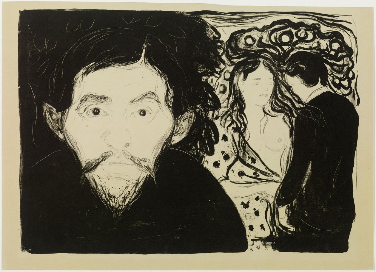 Mustasukkaisuus (pieni) tekijältä Edvard Munch