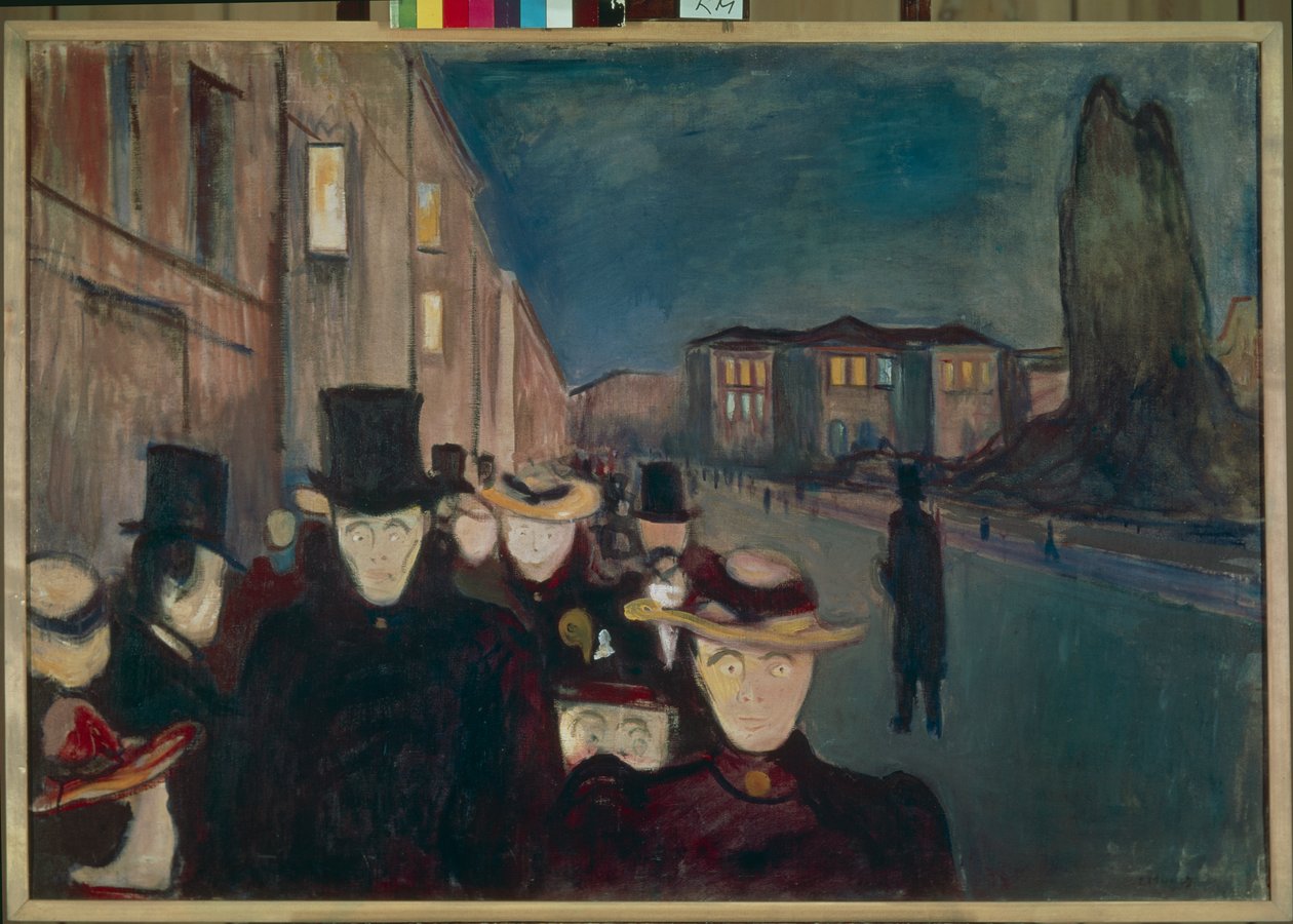 Ilta Karl Johanilla tekijältä Edvard Munch