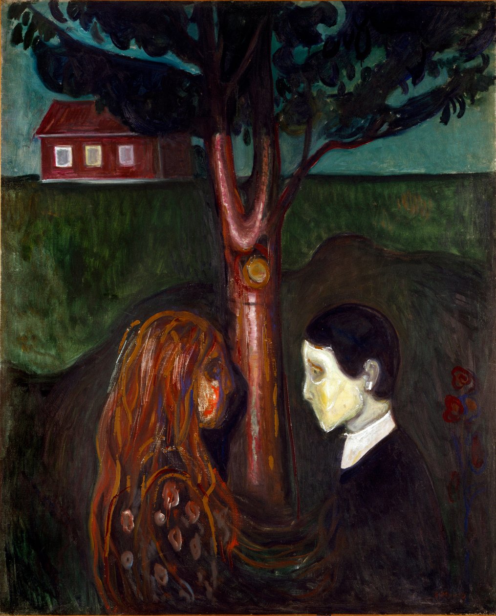 Eyes in the Eyes Painting Edvard Munch (1863-1944) 1894 Sun. 136x110 cm Oslo, Municipal Art Collections Munch Museum (Musee Munch) tekijältä Edvard Munch