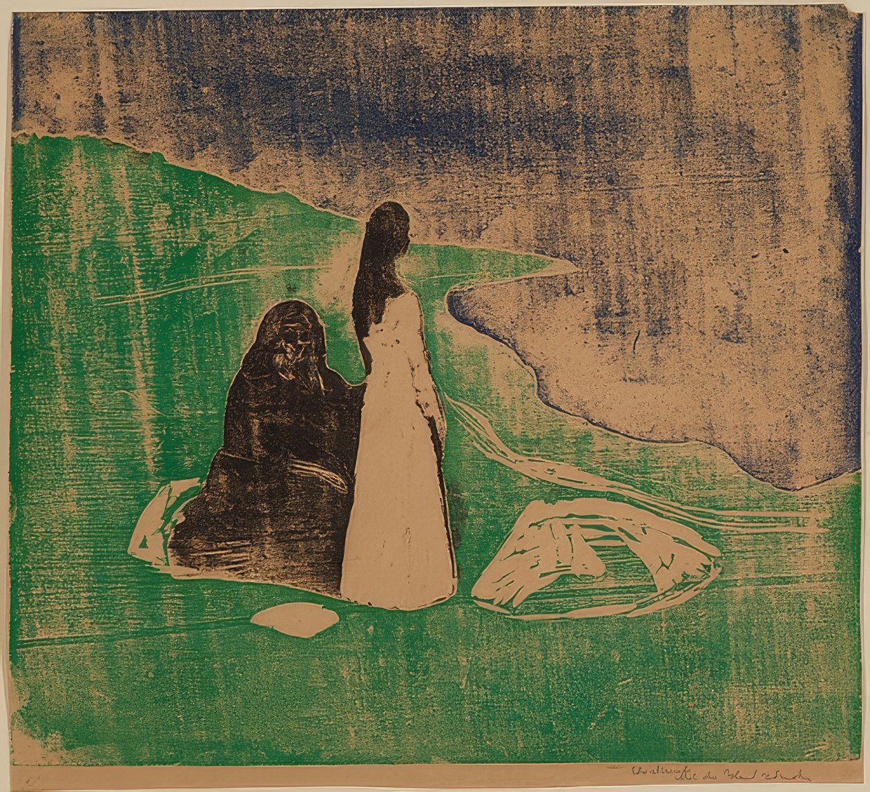 Naisia ​​meren rannalla. 1898 tekijältä Edvard Munch
