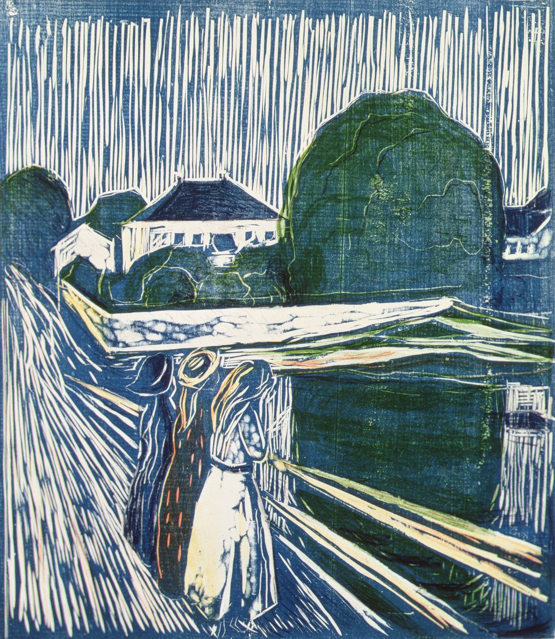 Tytöt sillalla tekijältä Edvard Munch