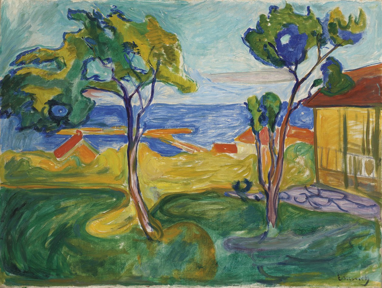 Hagen i Asgardstrand, 1904-1905 tekijältä Edvard Munch