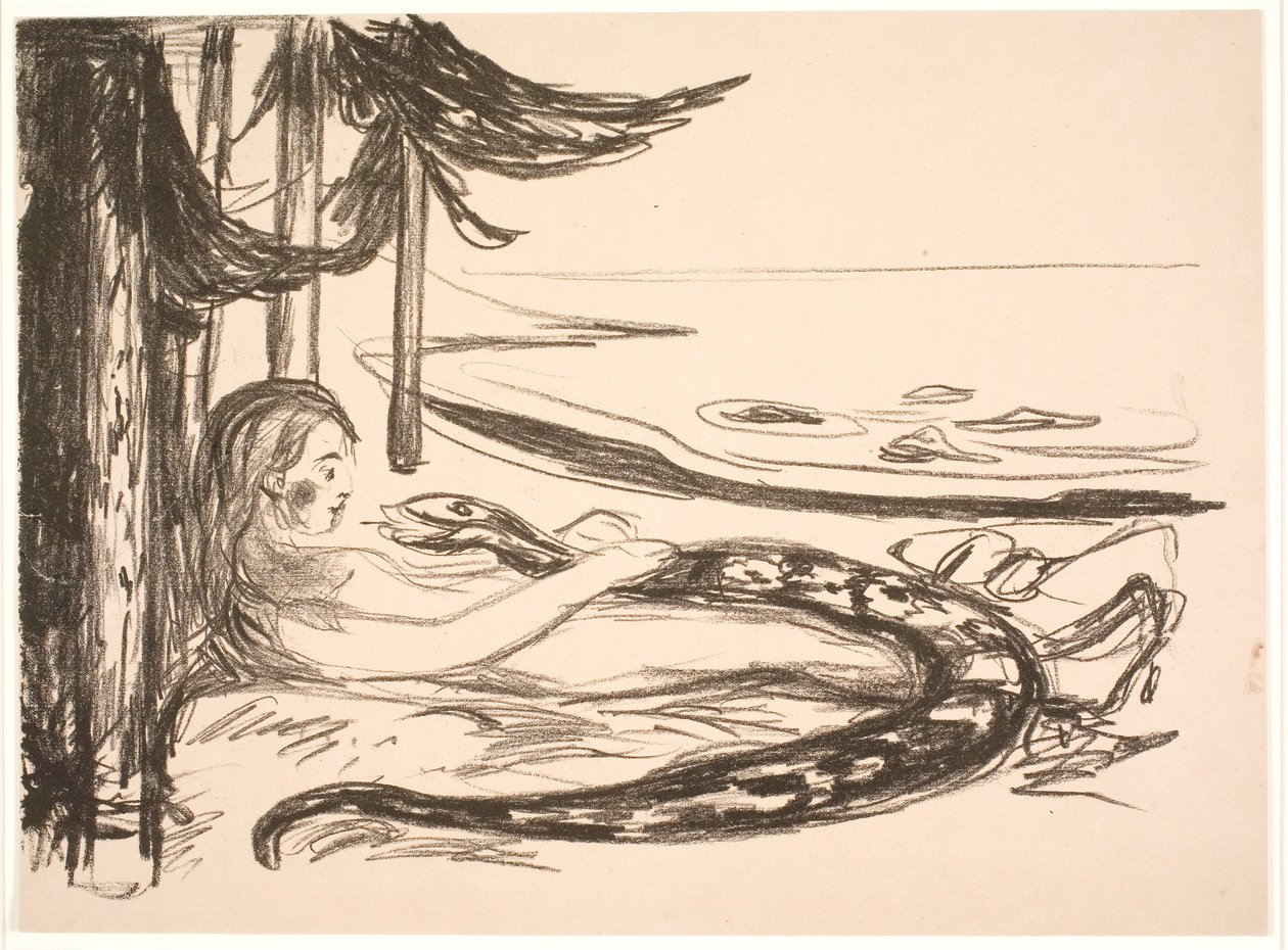 Nainen ja käärme tekijältä Edvard Munch