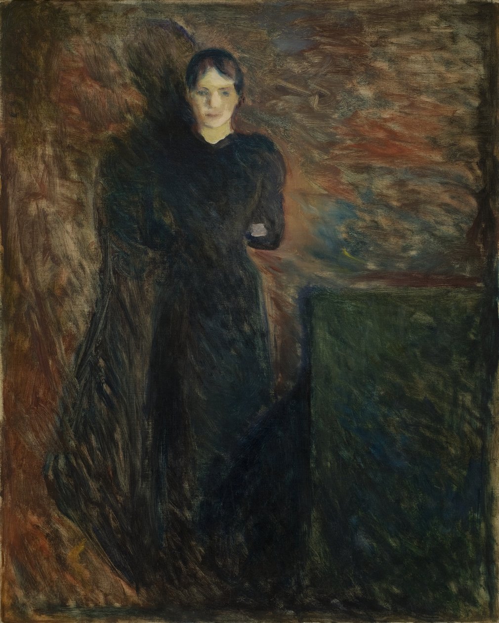Nainen mustissa (Olga Buhre) tekijältä Edvard Munch