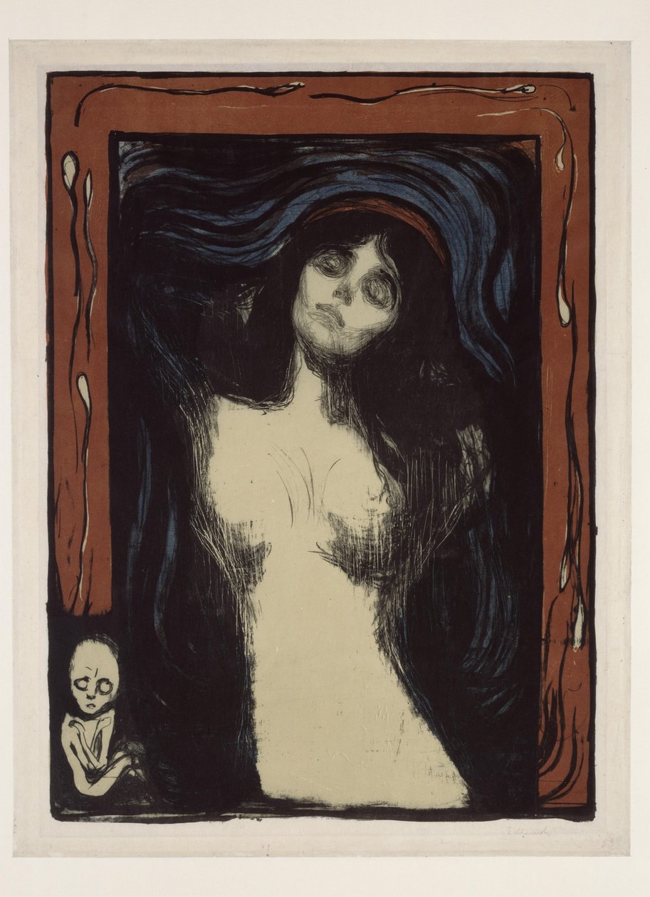 Madonna (rakastava nainen) tekijältä Edvard Munch