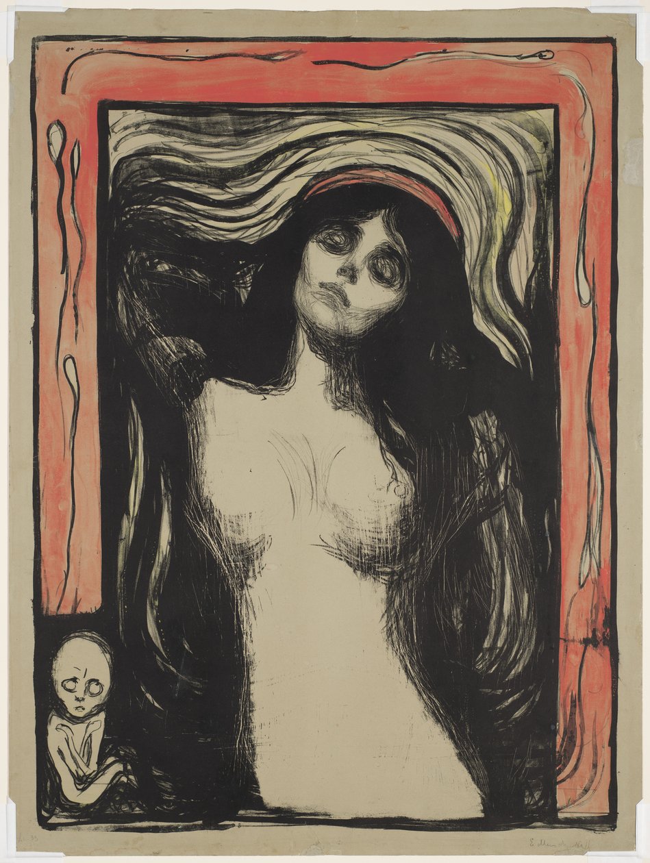 Madonna, 1895 tekijältä Edvard Munch