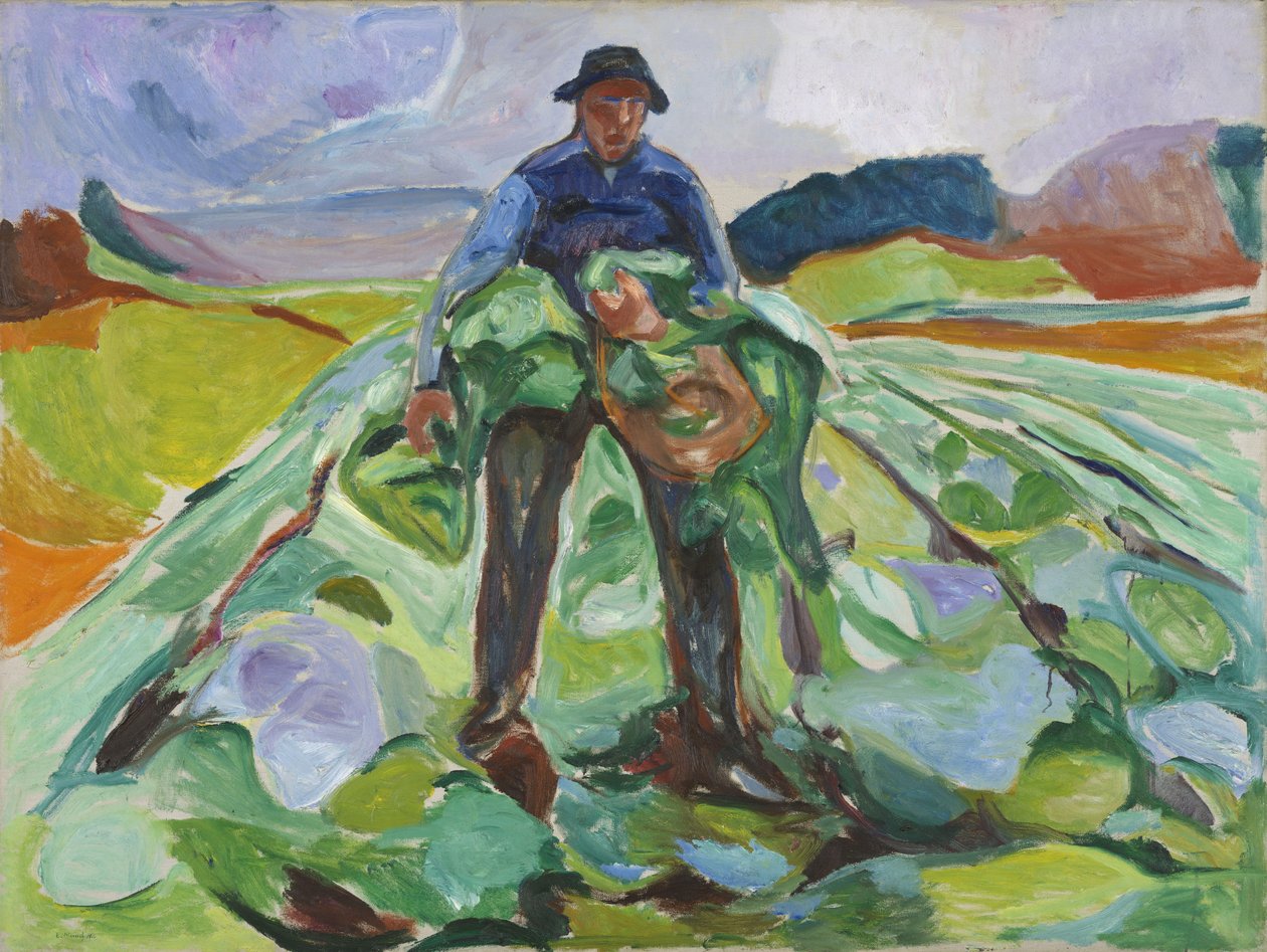 Mies kaalipellolla tekijältä Edvard Munch