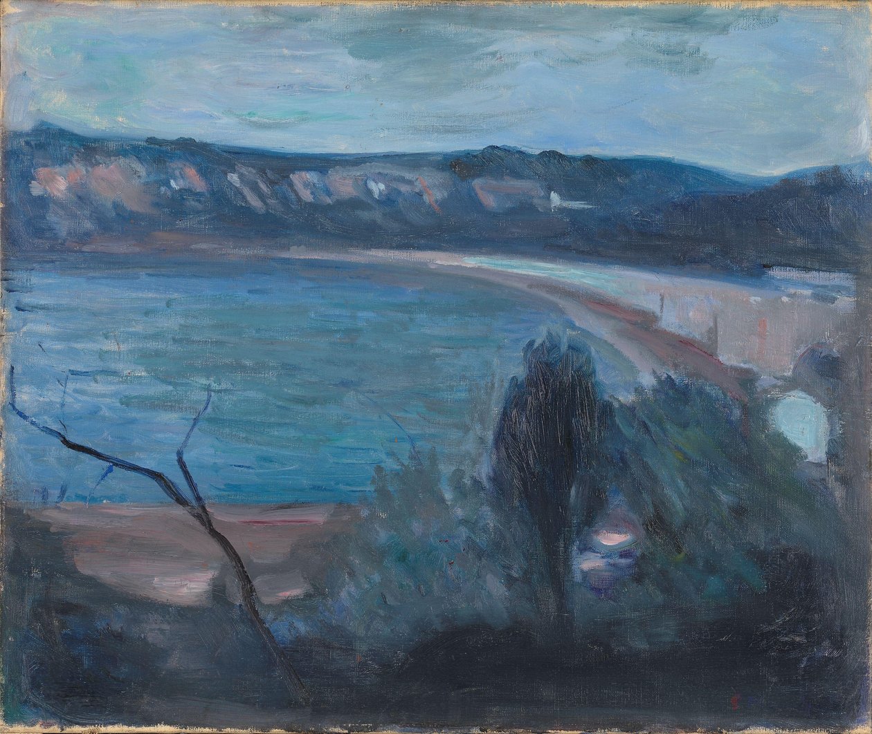 Kuunvalo Välimeren rannalla tekijältä Edvard Munch