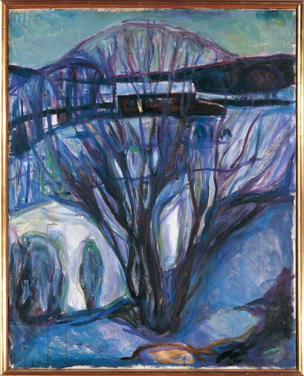 Norja, Oslo, Talvimaisema, Ekely tekijältä Edvard Munch