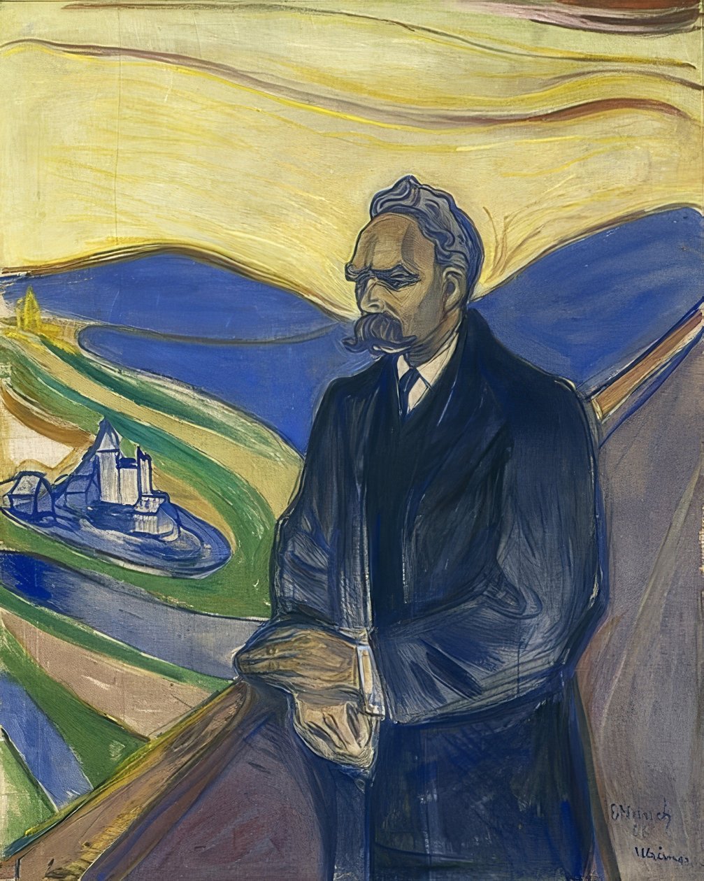 Friedrich Nietzschen muotokuva. 1906 tekijältä Edvard Munch