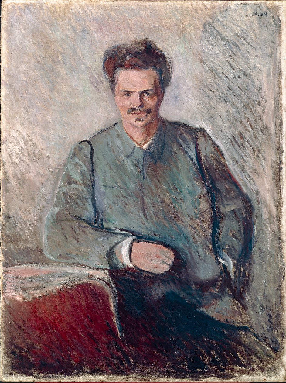 Johan August Strindbergin muotokuva (öljy kankaalle) tekijältä Edvard Munch
