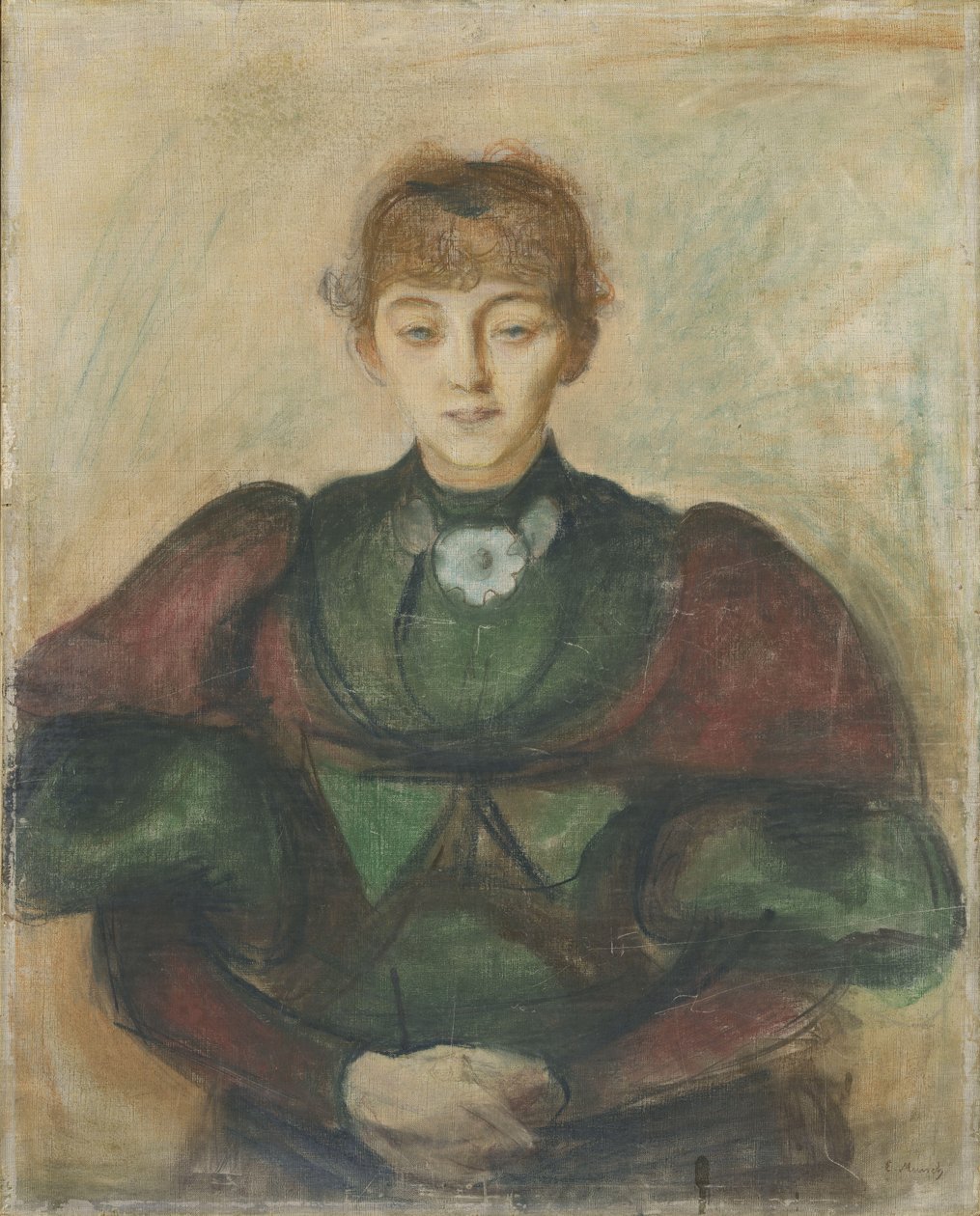 Ragnhild Backstrom, n. 1894 (pastelli kankaalle) tekijältä Edvard Munch