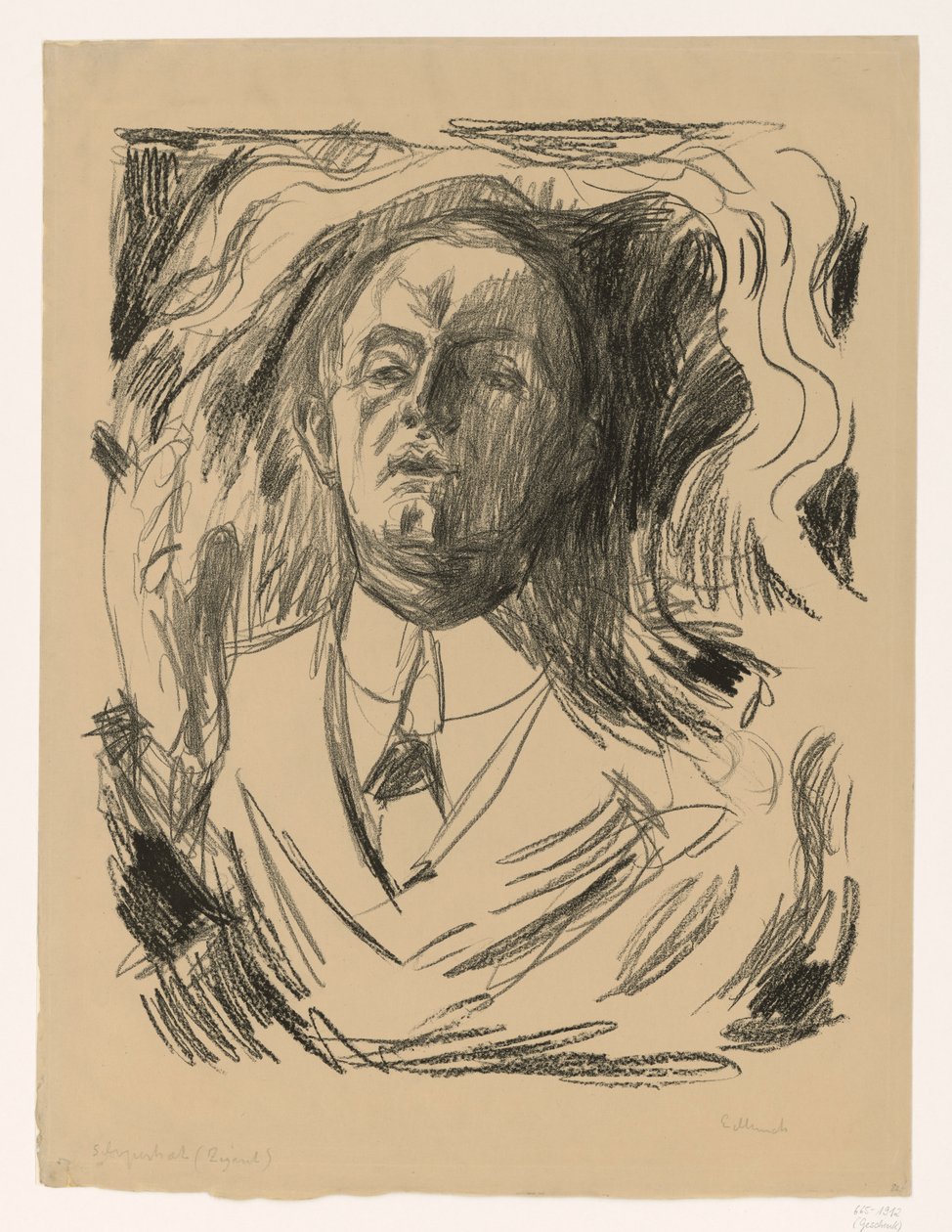 Omakuva savukkeen kanssa tekijältä Edvard Munch