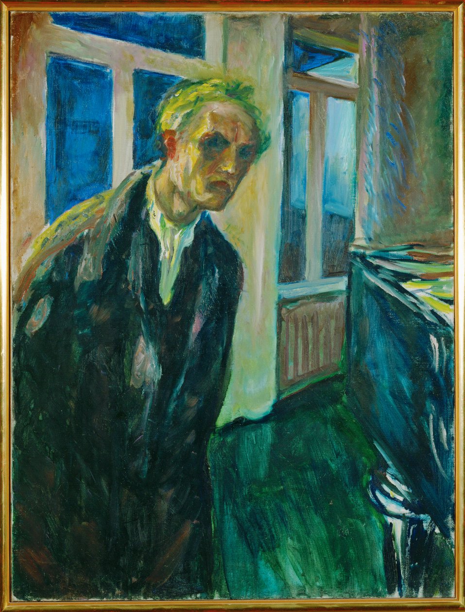 Omakuva. Yö (maalaus kankaalle) tekijältä Edvard Munch