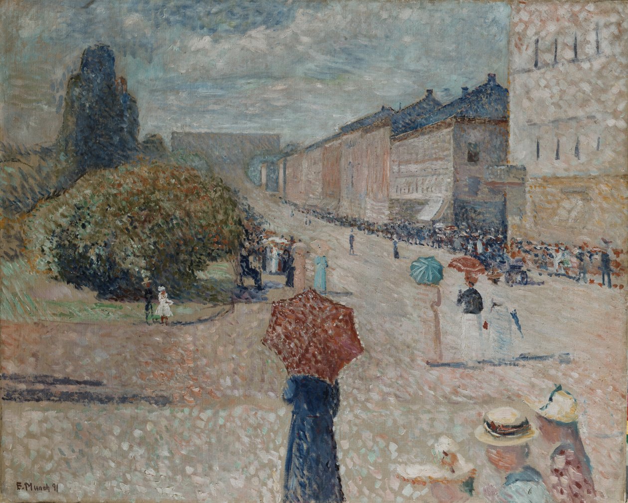 Kevätpäivä Karl Johanissa tekijältä Edvard Munch