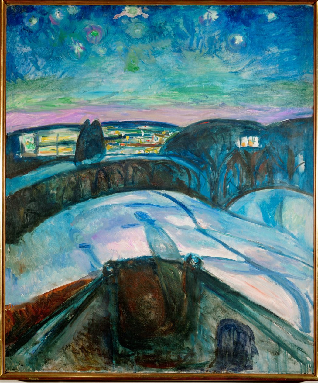 Tähtiyö (öljy kankaalle) tekijältä Edvard Munch