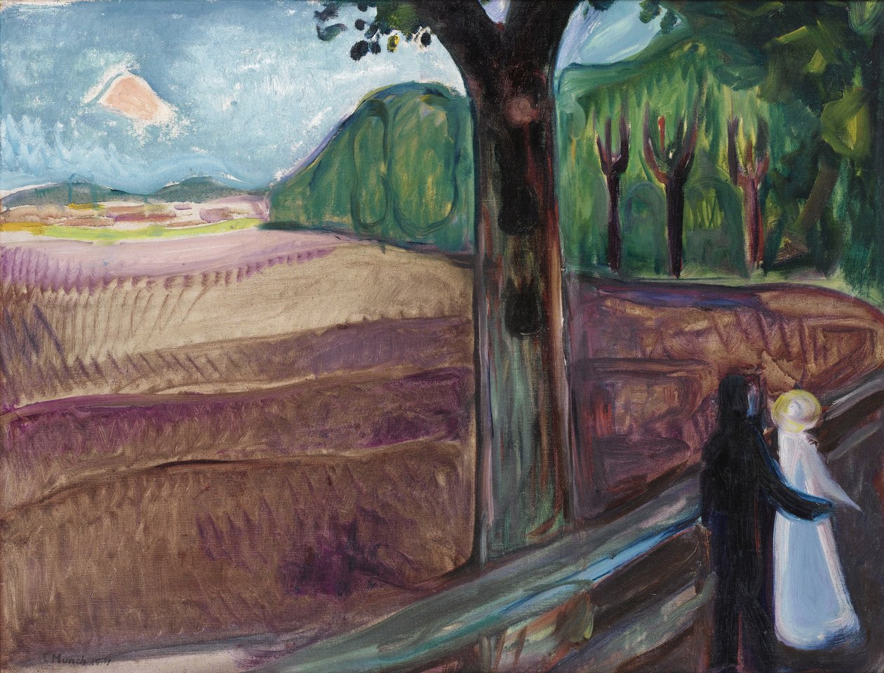 Kesäyö Kesäyö, 1917 tekijältä Edvard Munch