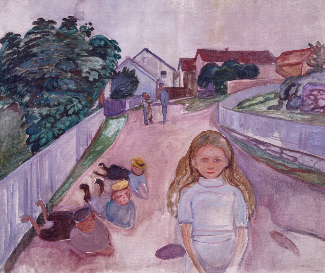 Aurinkoinen päivä Åsgårdstrandissa tekijältä Edvard Munch