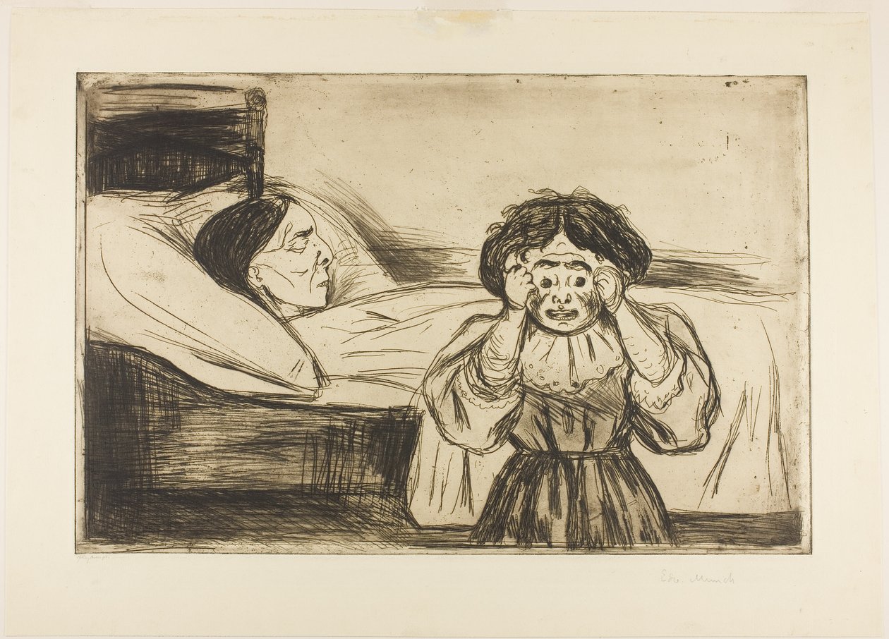 Kuollut äiti ja hänen lapsensa tekijältä Edvard Munch