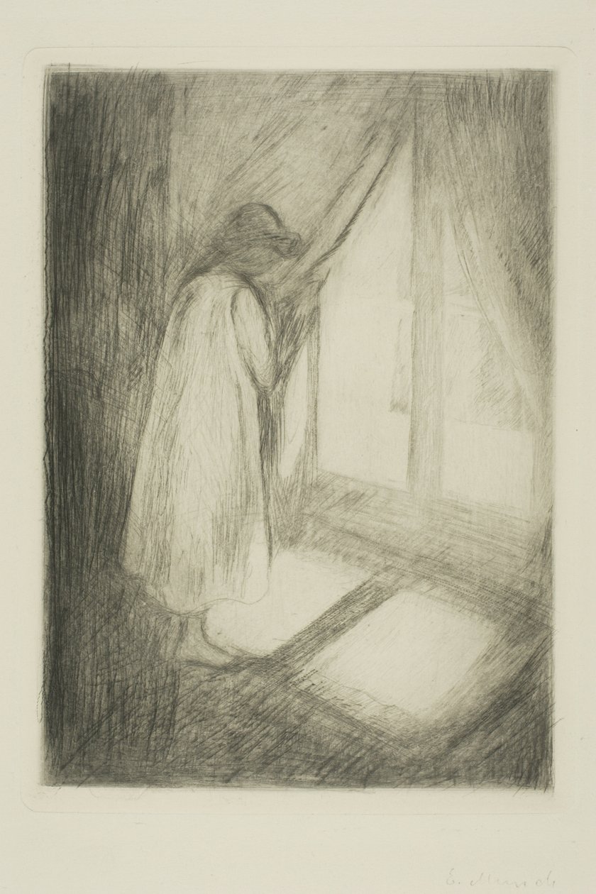 Tyttö ikkunassa tekijältä Edvard Munch