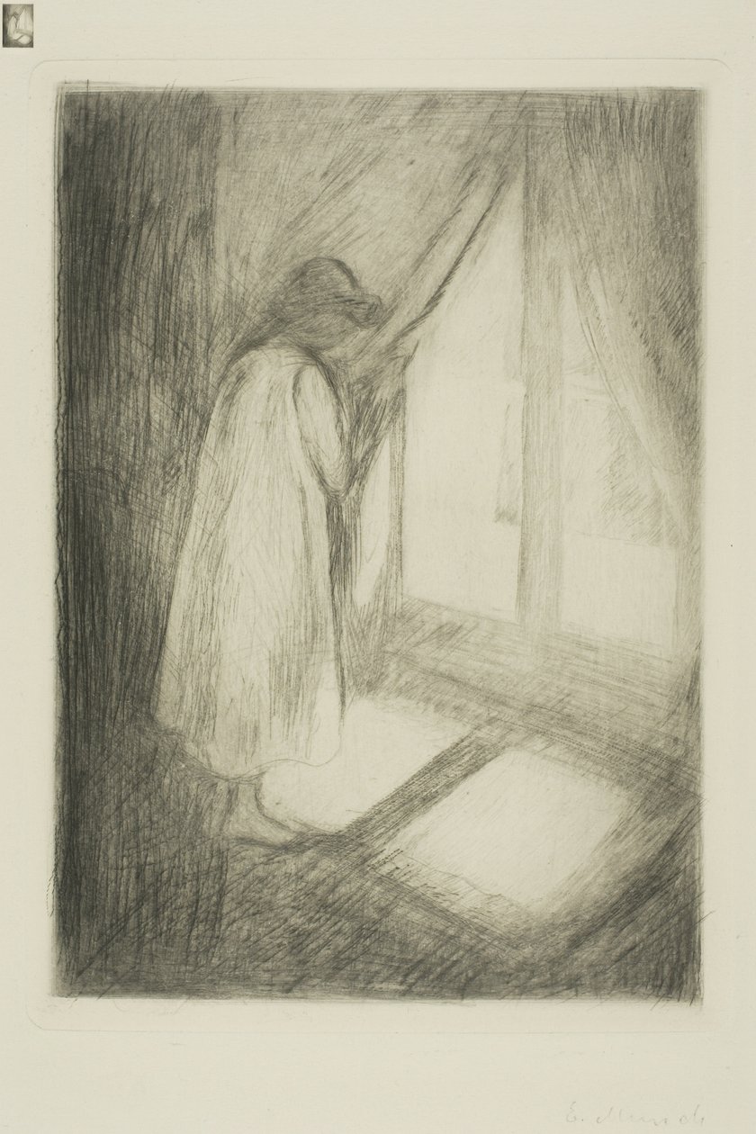 Tyttö ikkunassa tekijältä Edvard Munch