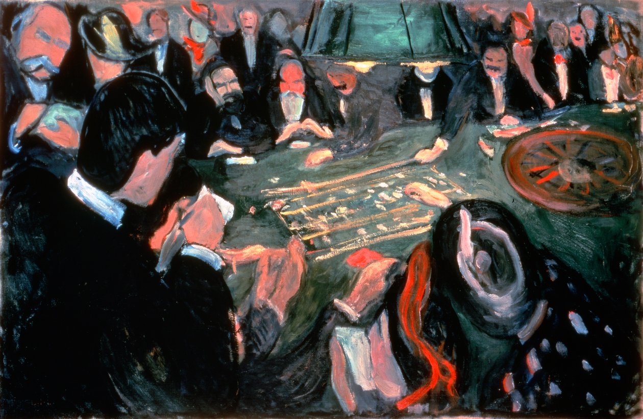 Rulettipöytä Monte Carlossa, 1903 tekijältä Edvard Munch
