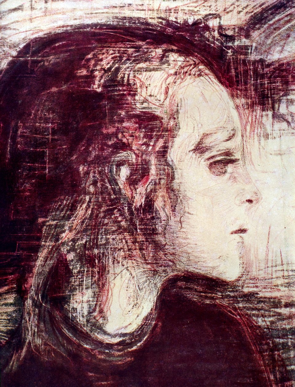 Sairas tyttö, 1907 tekijältä Edvard Munch