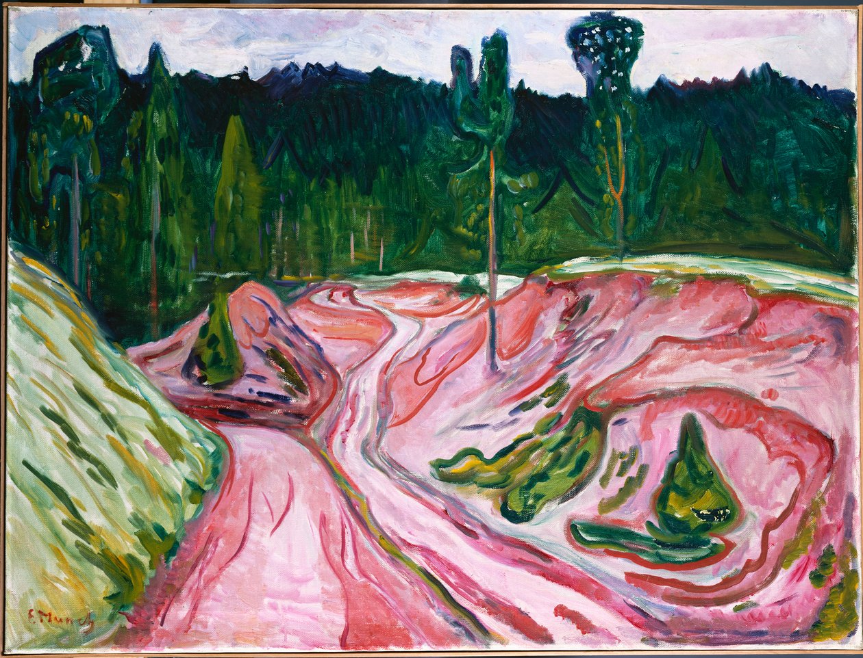 Thüringenin metsä, n. 1904 (öljy kankaalle) tekijältä Edvard Munch
