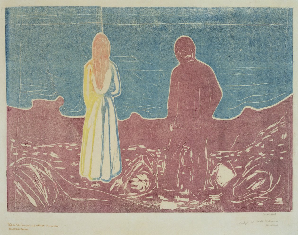 Two People, 1899 (The Lonely Ones) tekijältä Edvard Munch