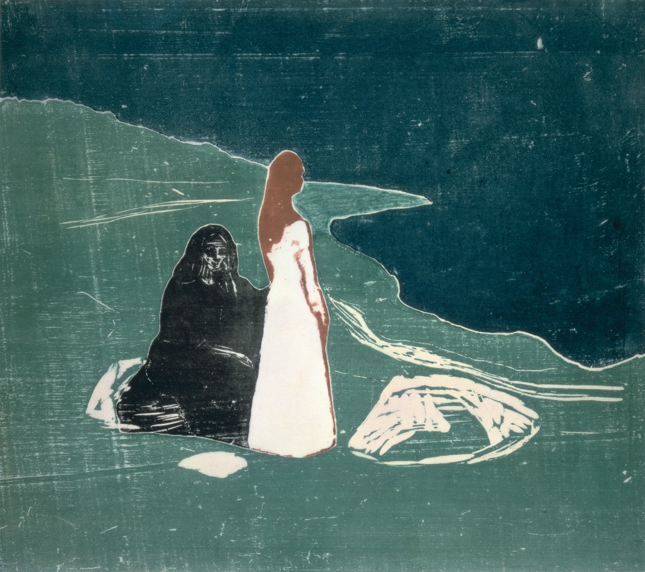 Kaksi naista rannalla tekijältä Edvard Munch